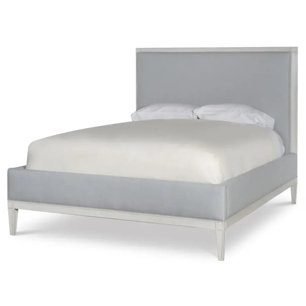 Blythe Queen Size Bed Frame - Light Blue, Oak