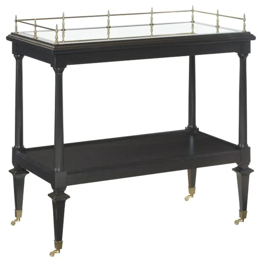Dean Bar Cart - Black, Mahogany image