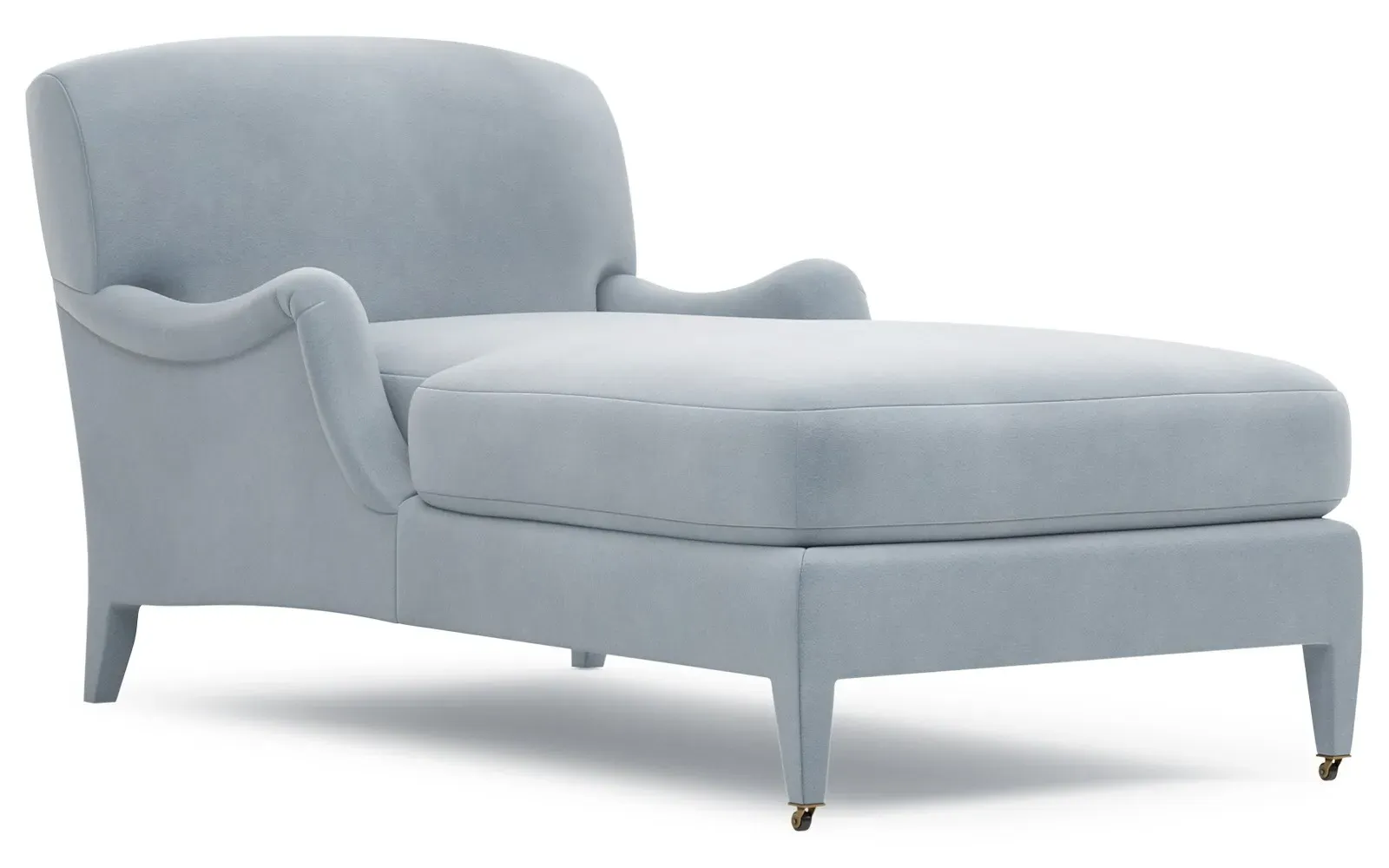 Dorset Velvet Chaise - Coastal Haze
