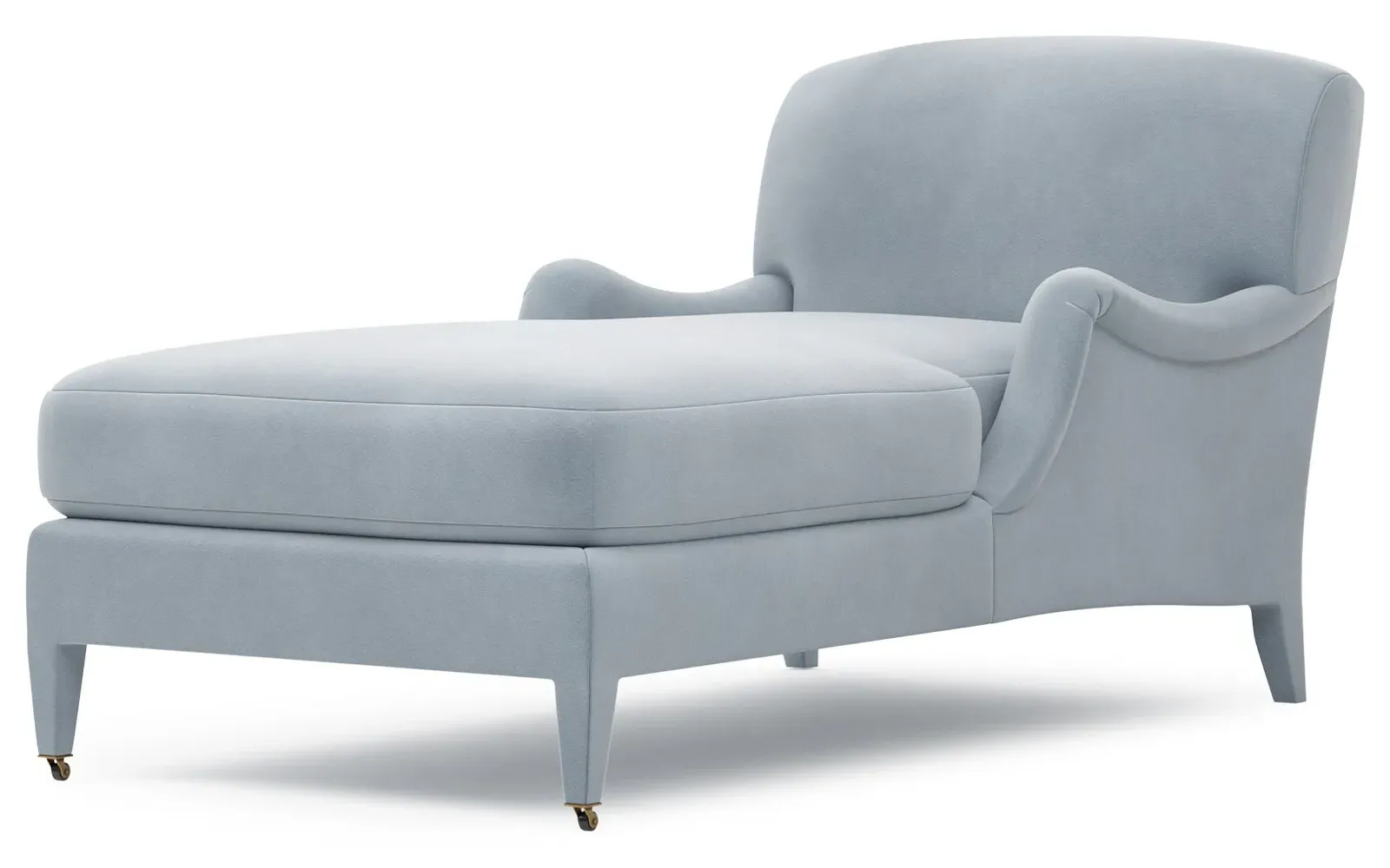 Dorset Velvet Chaise - Spring Sky