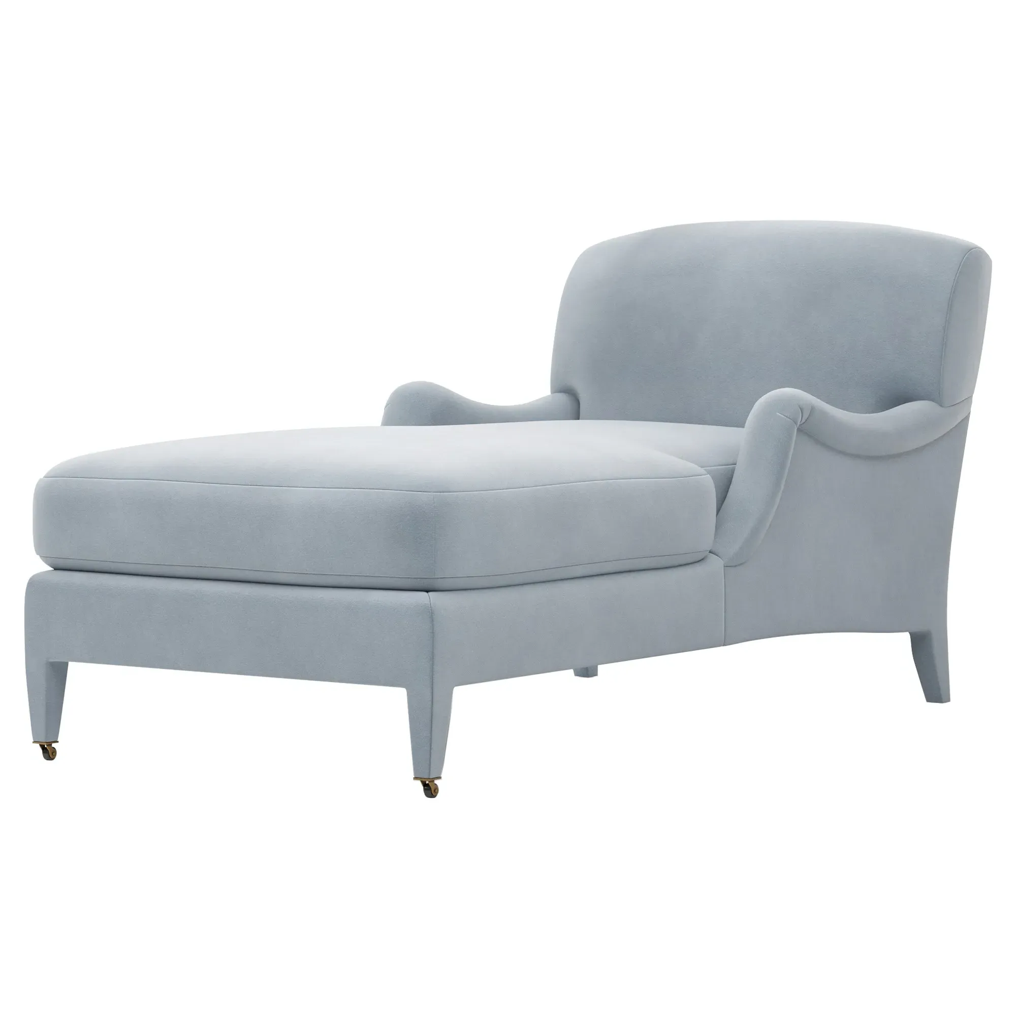 Dorset Velvet Chaise - Spring Sky