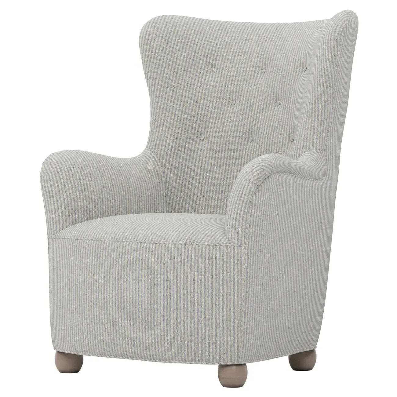 Edgar Wing Chair - Hamptons Blue