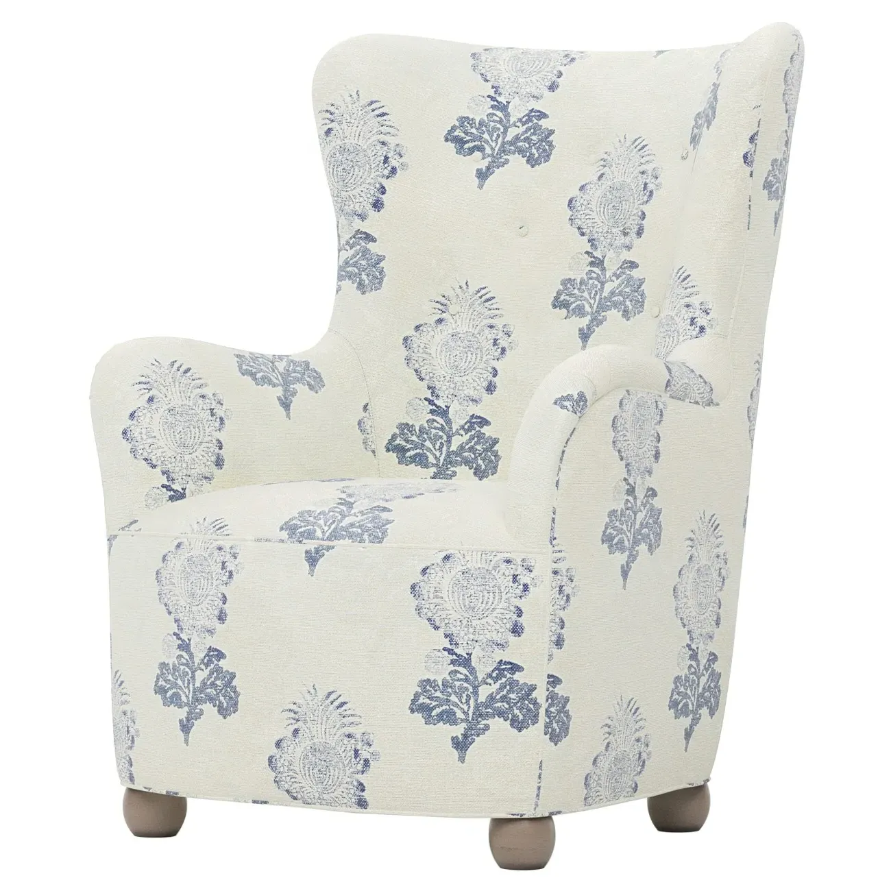 Edgar Wing Chair - Whisper Blue