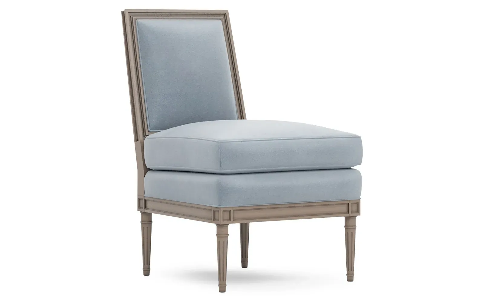 Ella Slipper Chair - Coastal Haze, Velvet