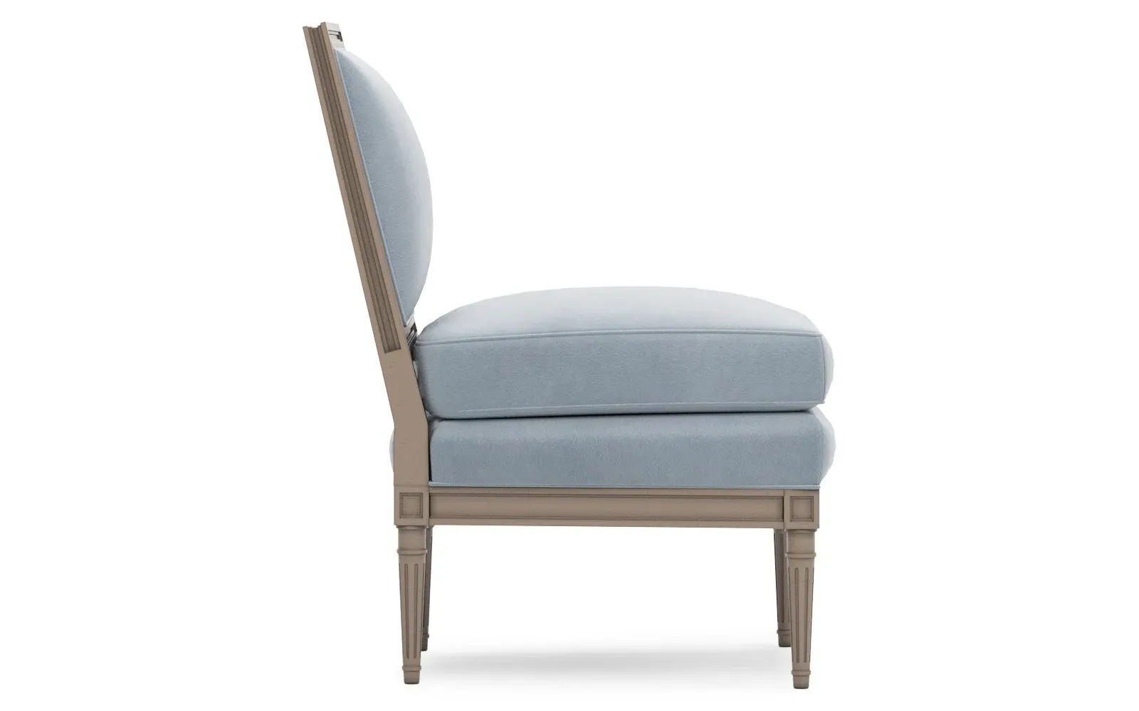 Ella Slipper Chair - Coastal Haze, Velvet