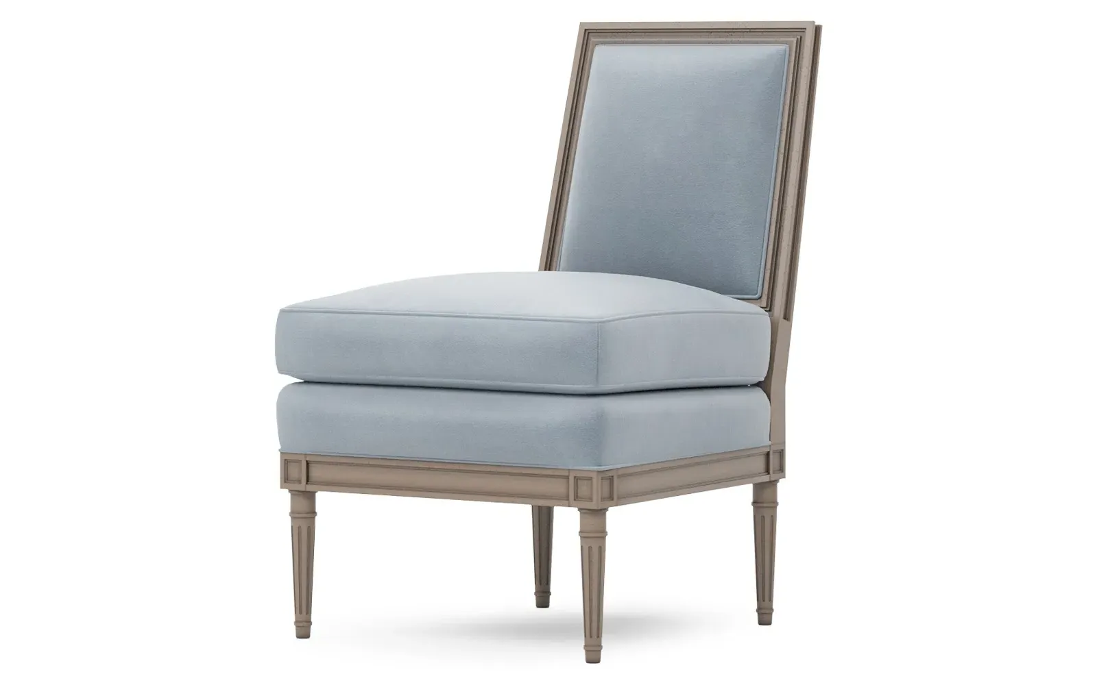 Ella Slipper Chair - Spring Sky, Velvet