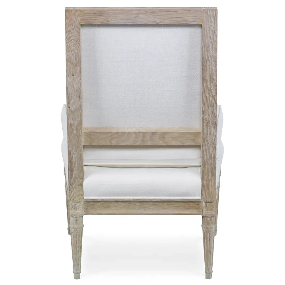 Ella Slipper Chair - White, Oak