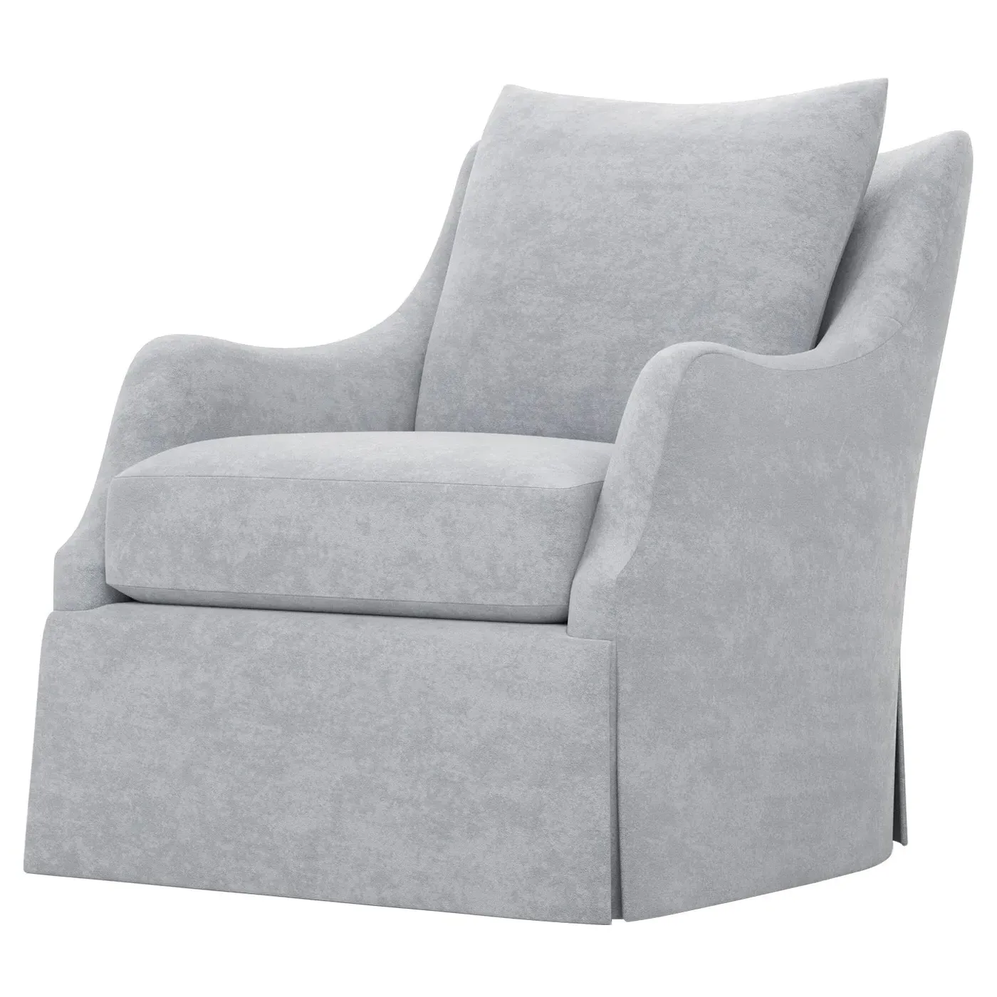 Finnigan Skirted Swivel Chair - Coastal Haze