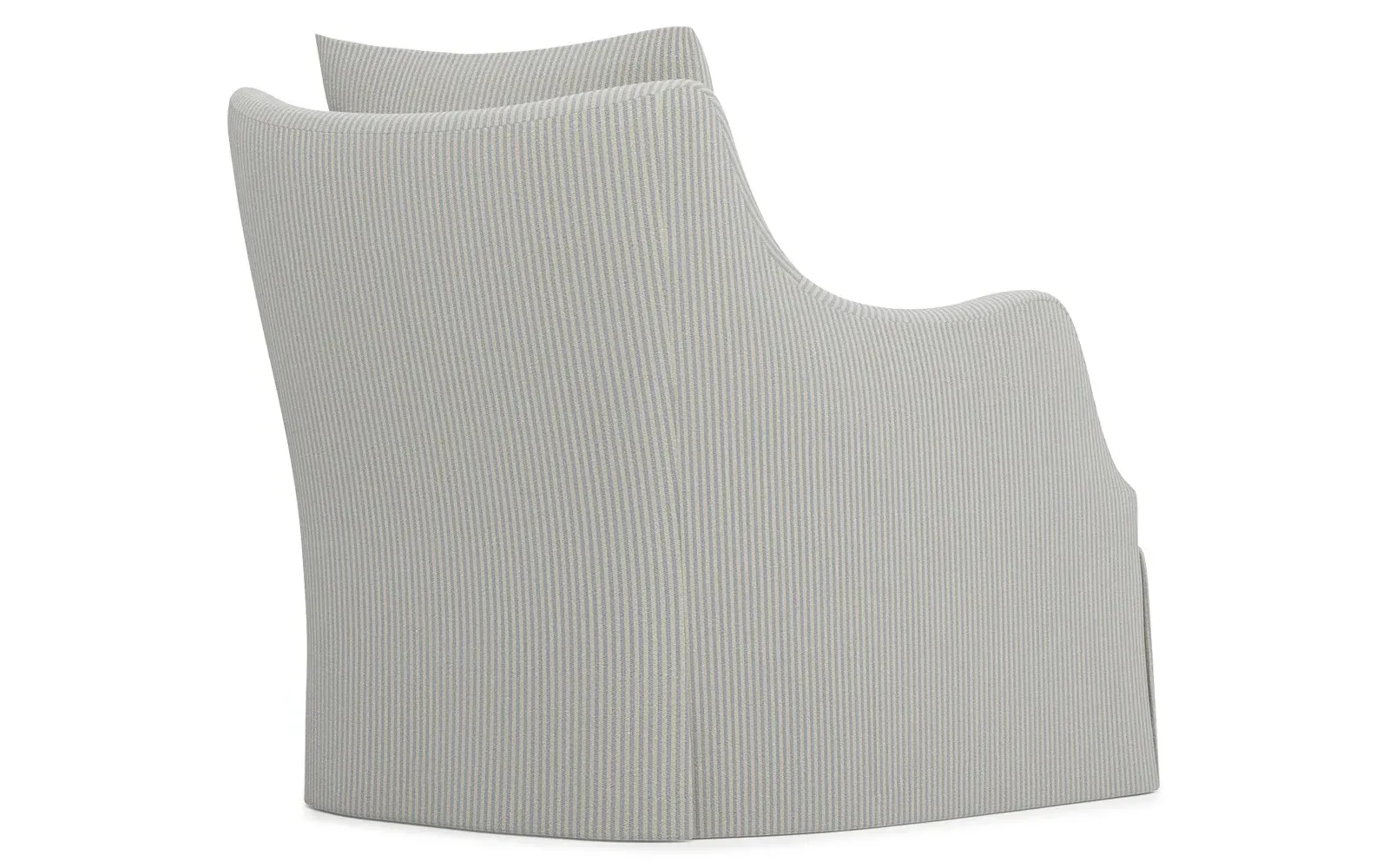 Finnigan Skirted Swivel Chair - Coffee