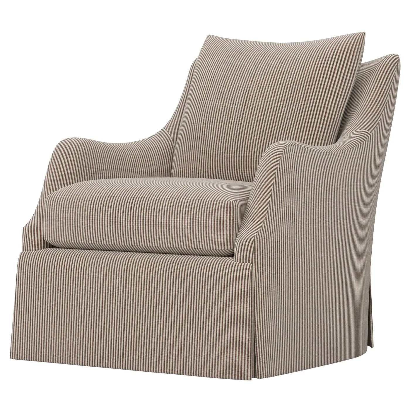 Finnigan Skirted Swivel Chair - Coffee image
