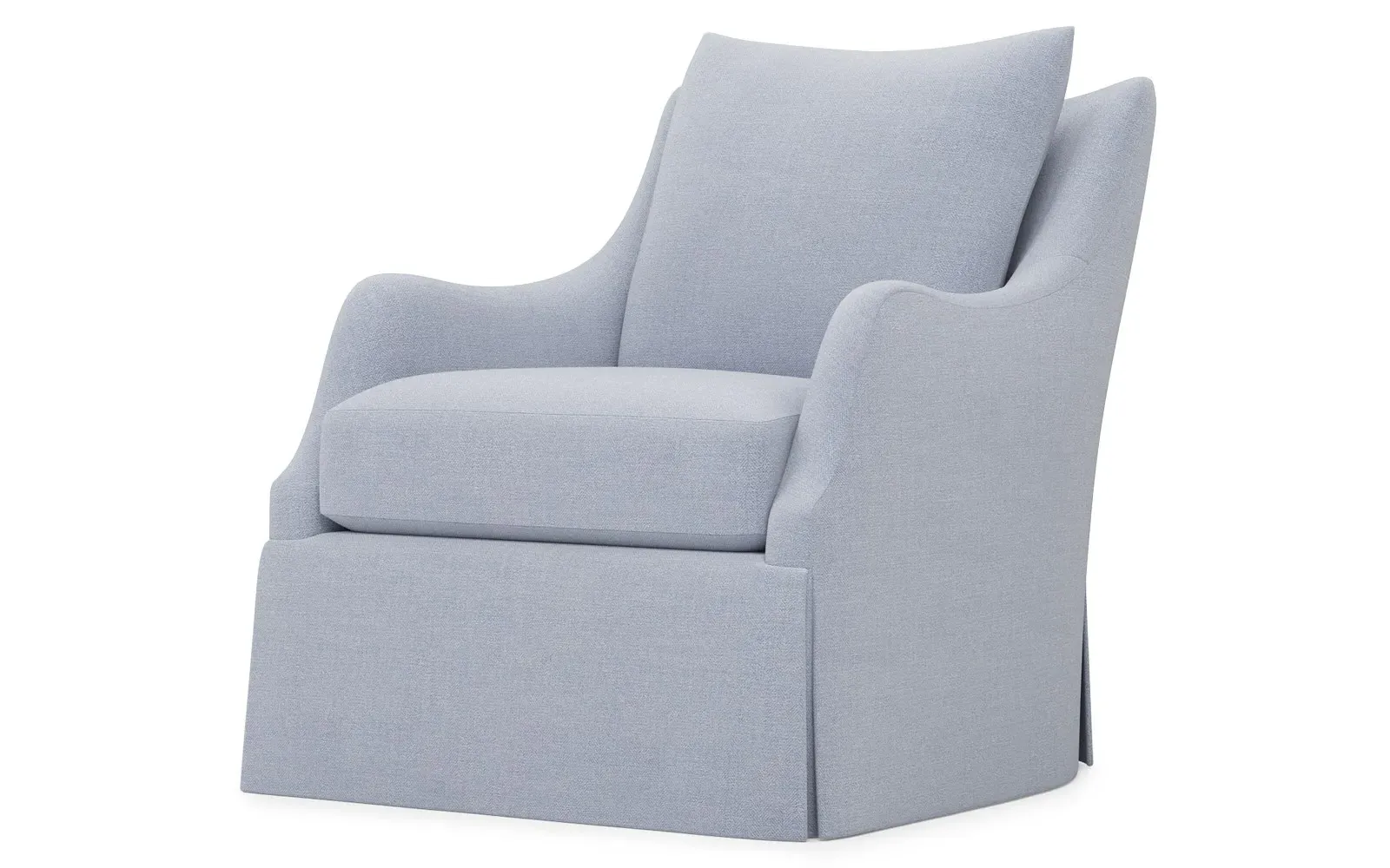 Finnigan Skirted Swivel Chair - Ocean Sky