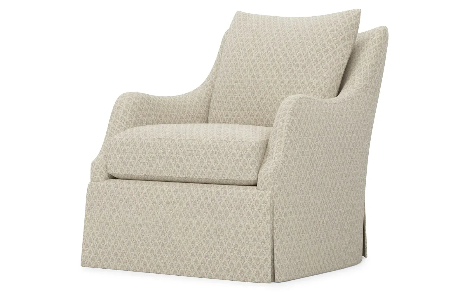 Finnigan Skirted Swivel Chair - Sandstone