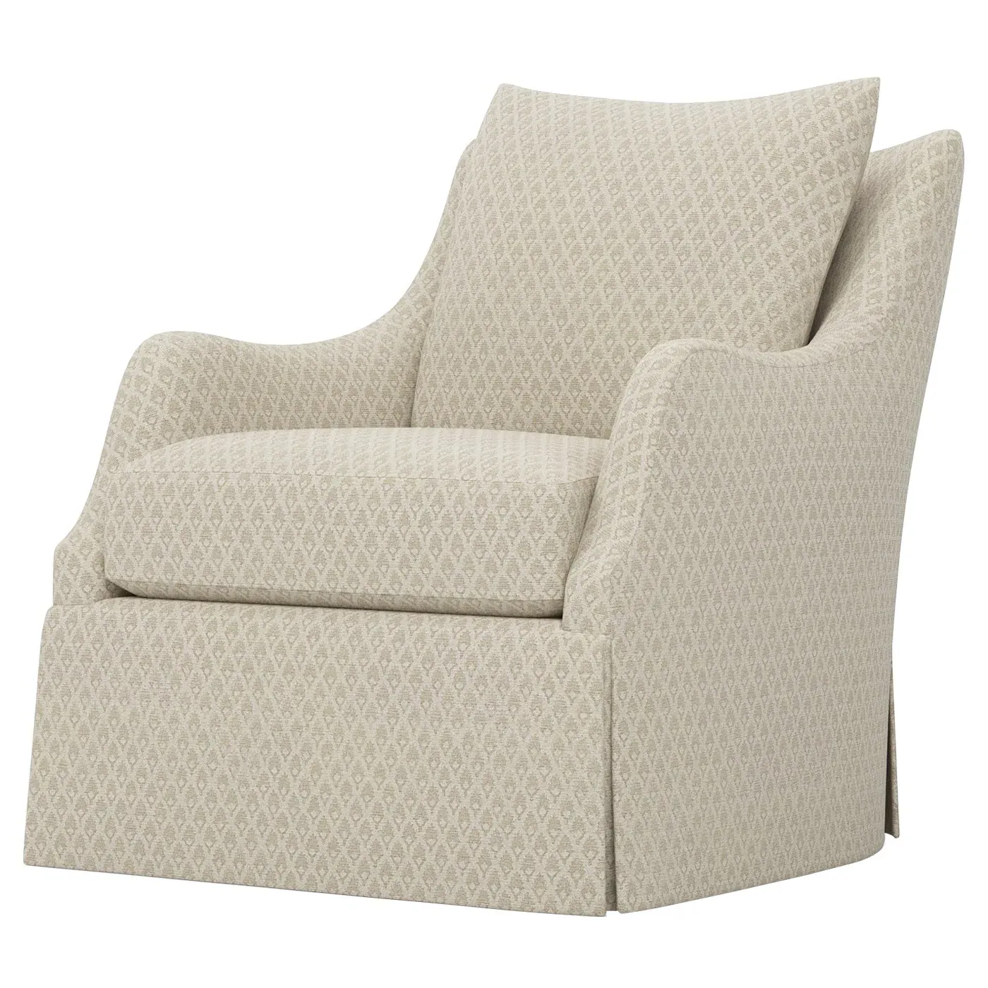Finnigan Skirted Swivel Chair - Sandstone