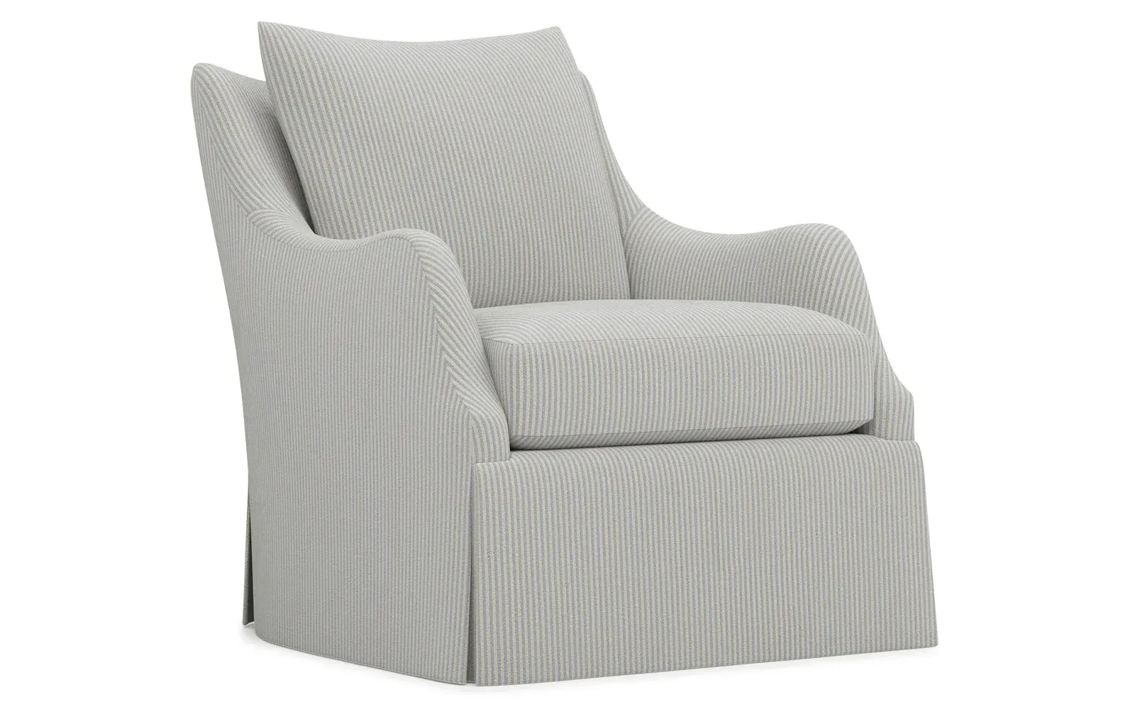 Finnigan Skirted Swivel Chair - Whisper Blue