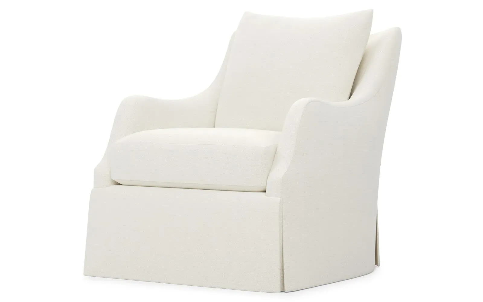 Finnigan Skirted Swivel Chair - White Lace