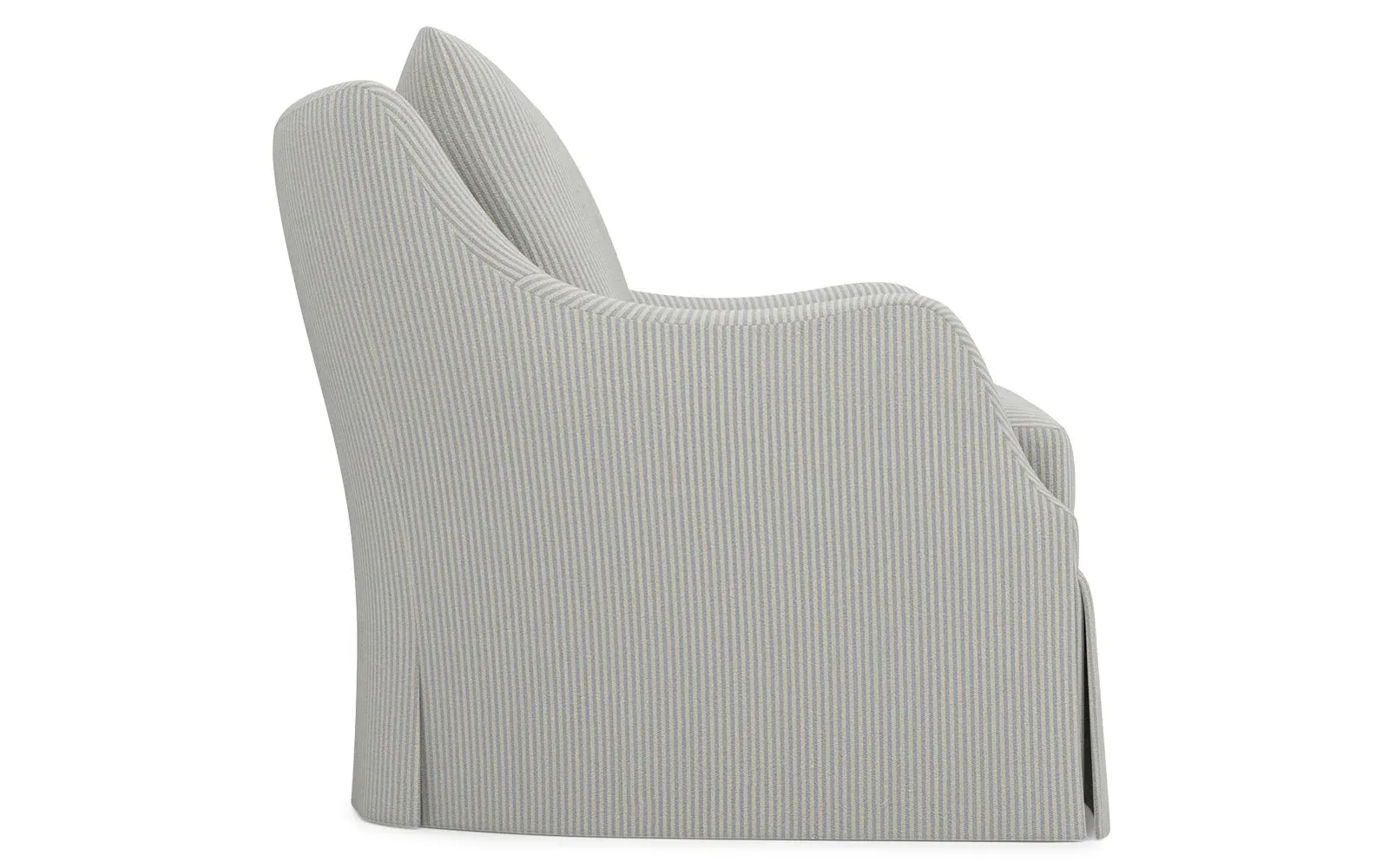 Finnigan Skirted Swivel Chair - White Lace