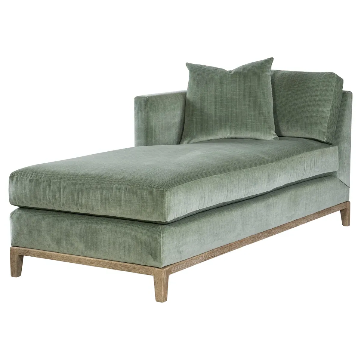 Harold Chaise Lounge LAF - Green, Velvet image