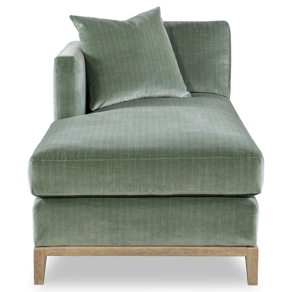 Harold Chaise Lounge RAF - Green, Velvet