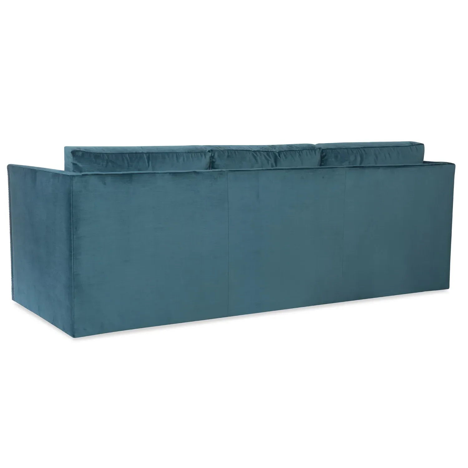 Highland House Etienne Sofa with Nailhead Trim - Blue, Velvet