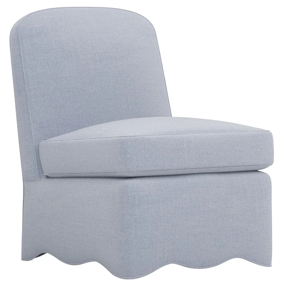 Lillian Performance Slipper Chair - Blue