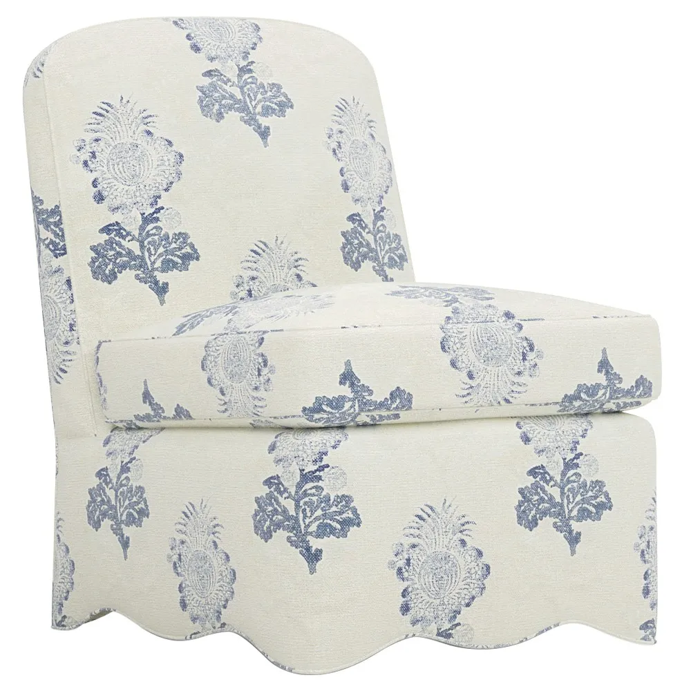 Lillian Slipper Chair - Whisper Blue