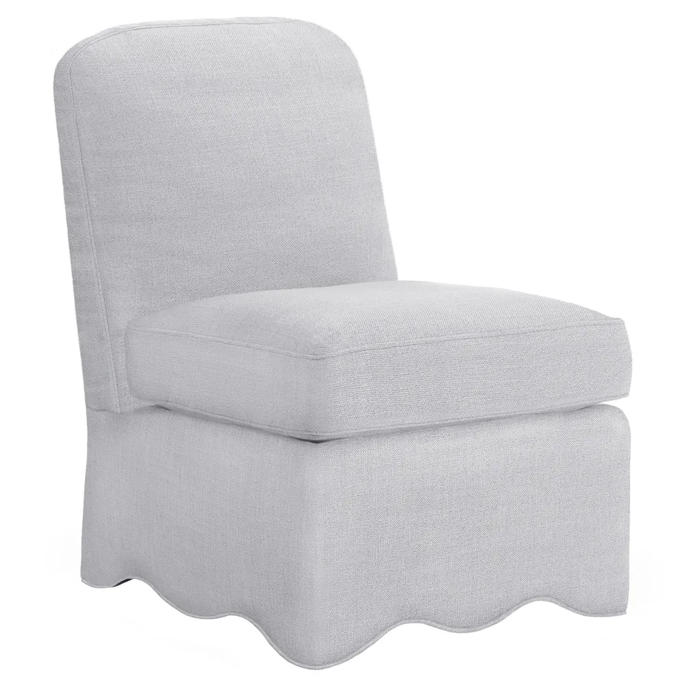 Lillian Wavy Slipper Chair - Grey