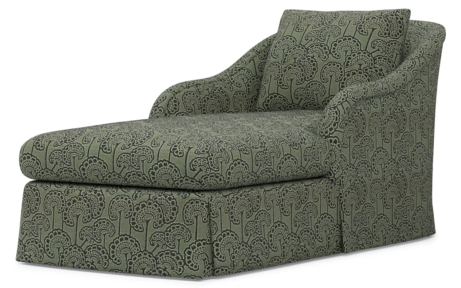 Marcel Skirted Chaise - Artichoke