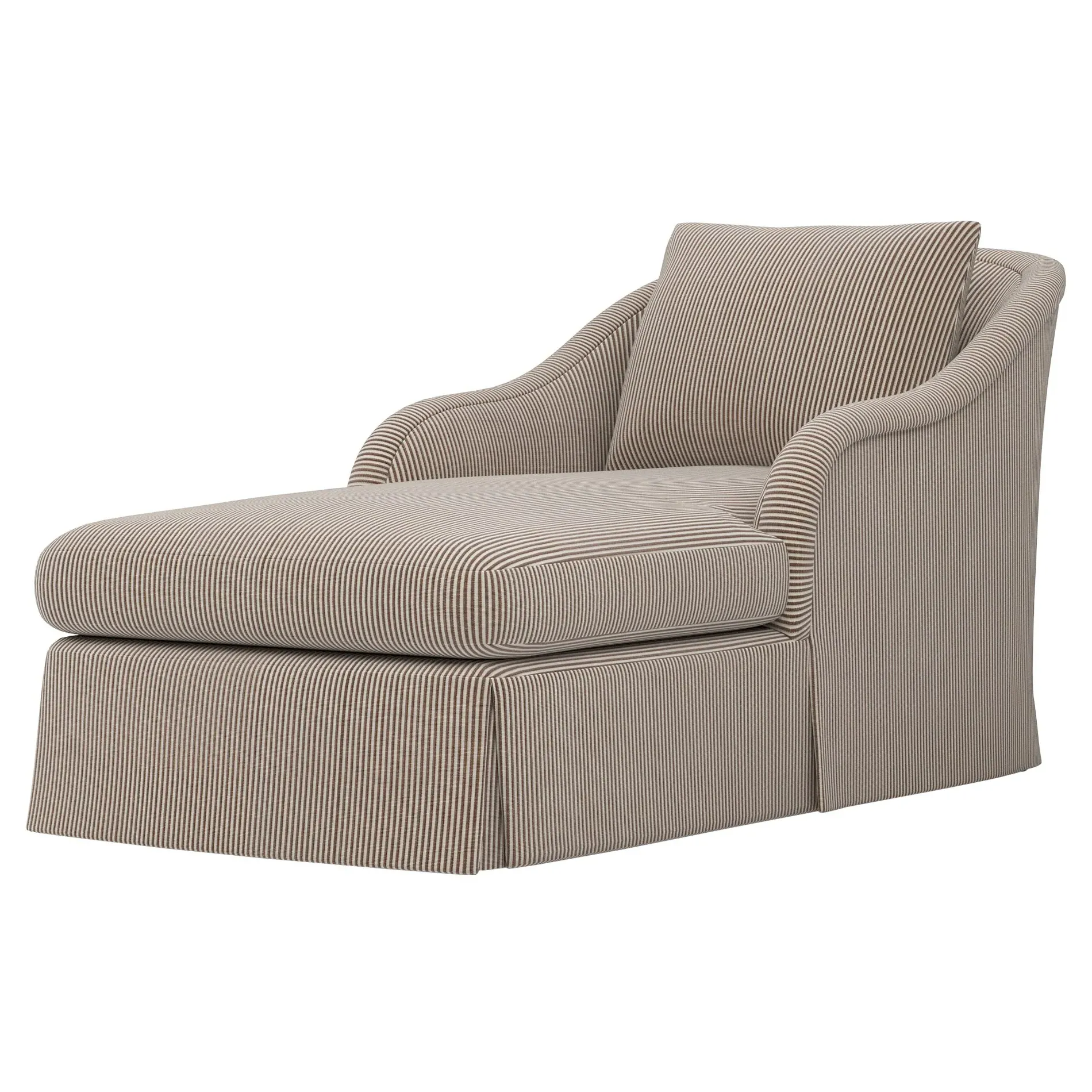 Marcel Skirted Chaise - Coffee image