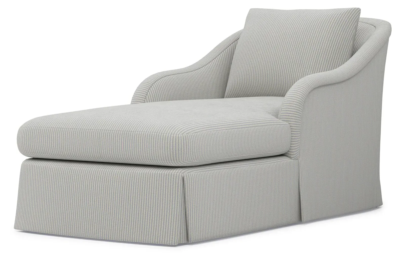 Marcel Skirted Chaise - Hamptons Blue