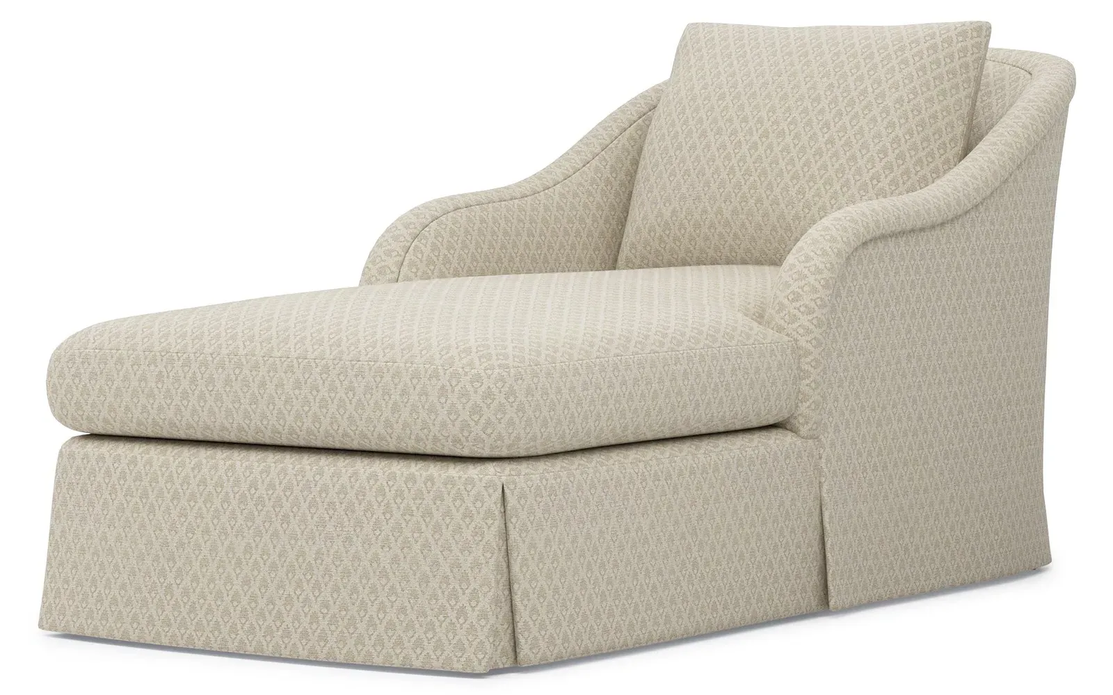 Marcel Skirted Chaise - Sandstone