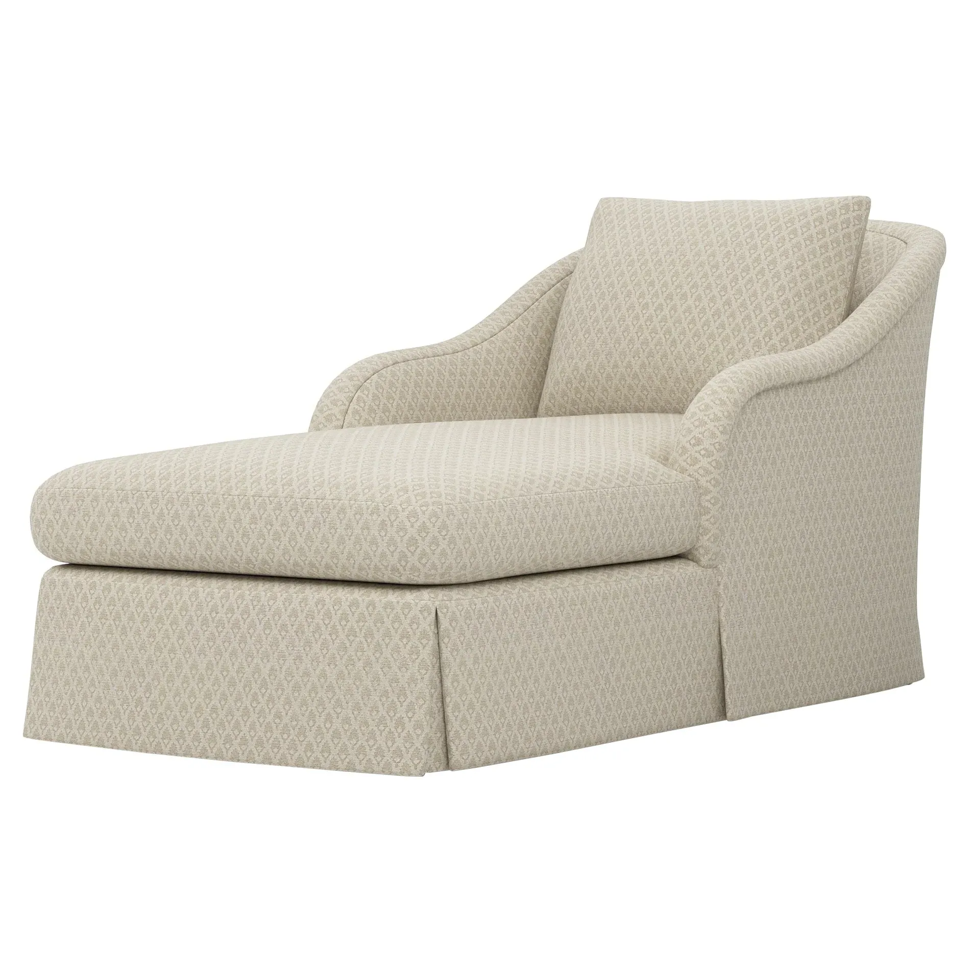 Marcel Skirted Chaise - Sandstone
