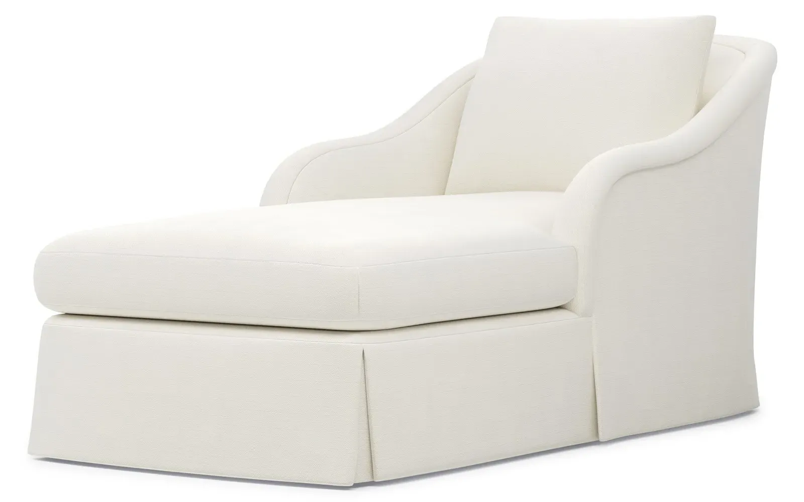 Marcel Skirted Chaise - White Lace