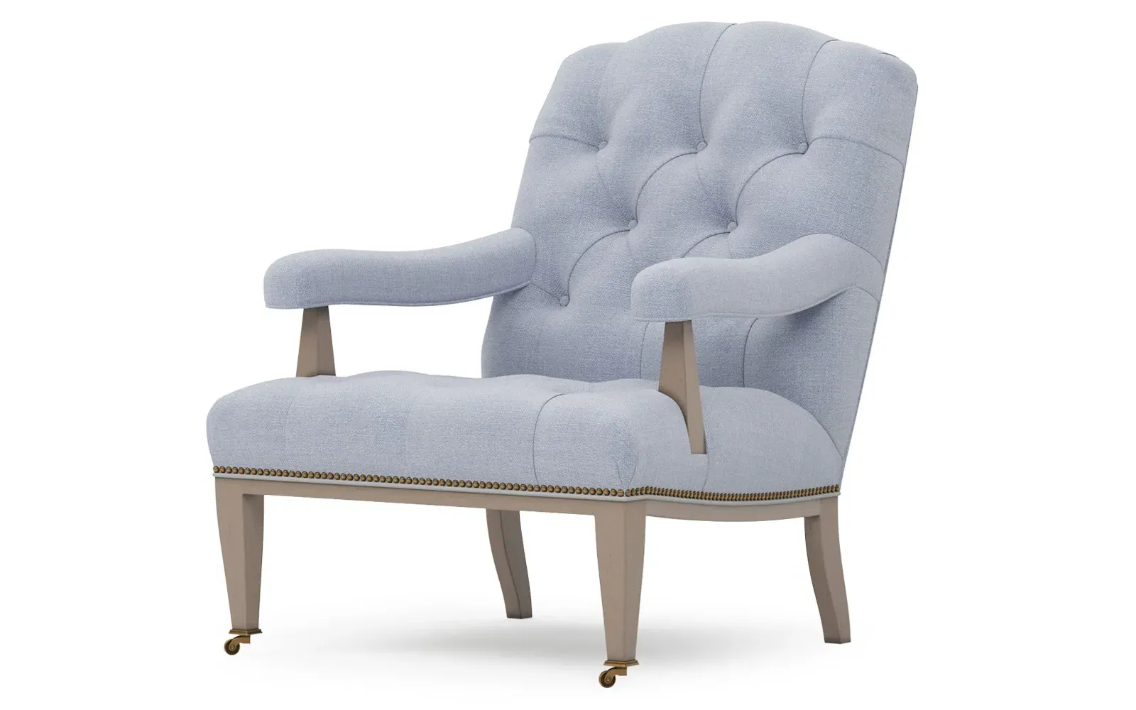 Miller Tufted Chair - Ocean Sky, Oak