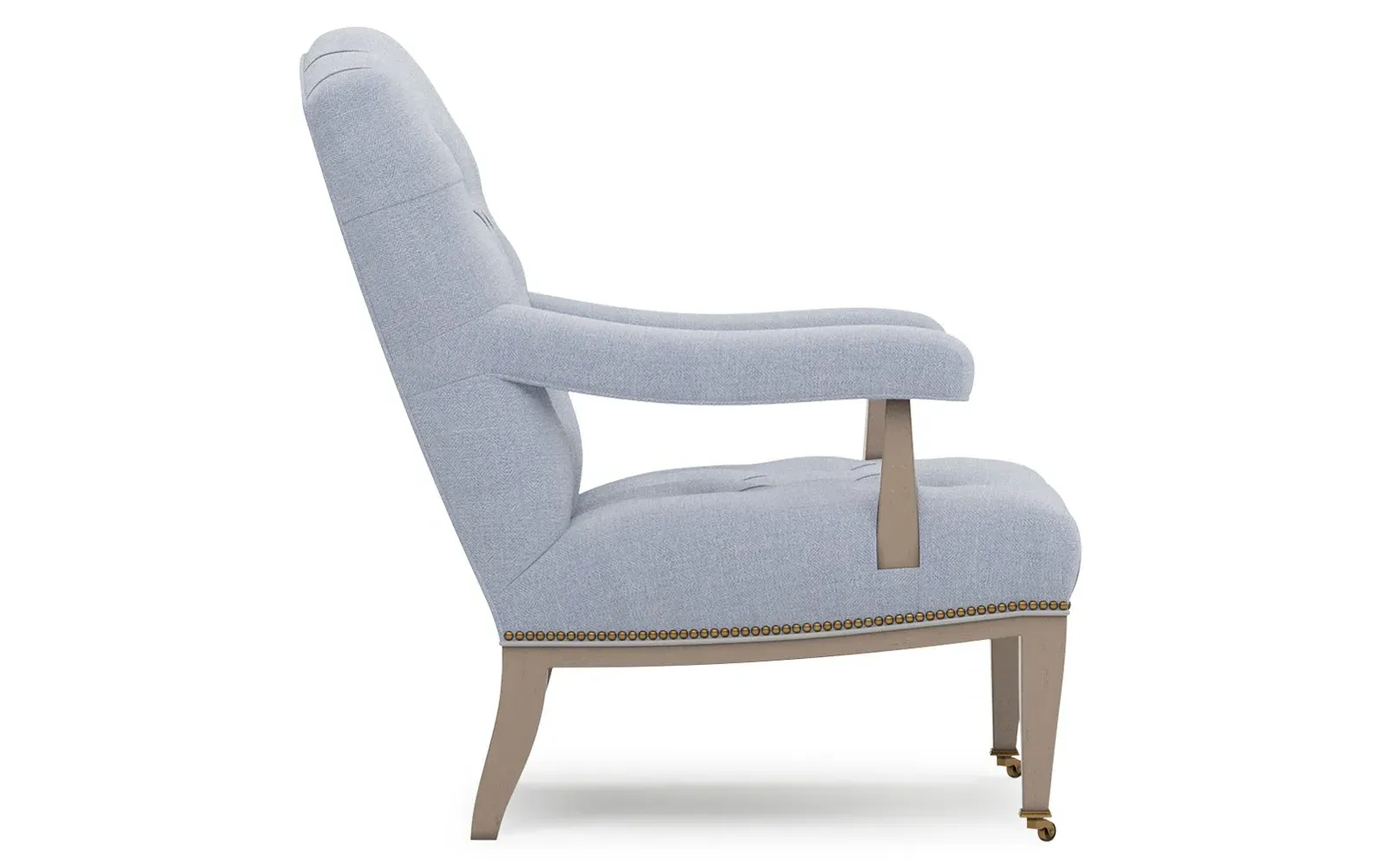 Miller Tufted Chair - Ocean Sky, Oak
