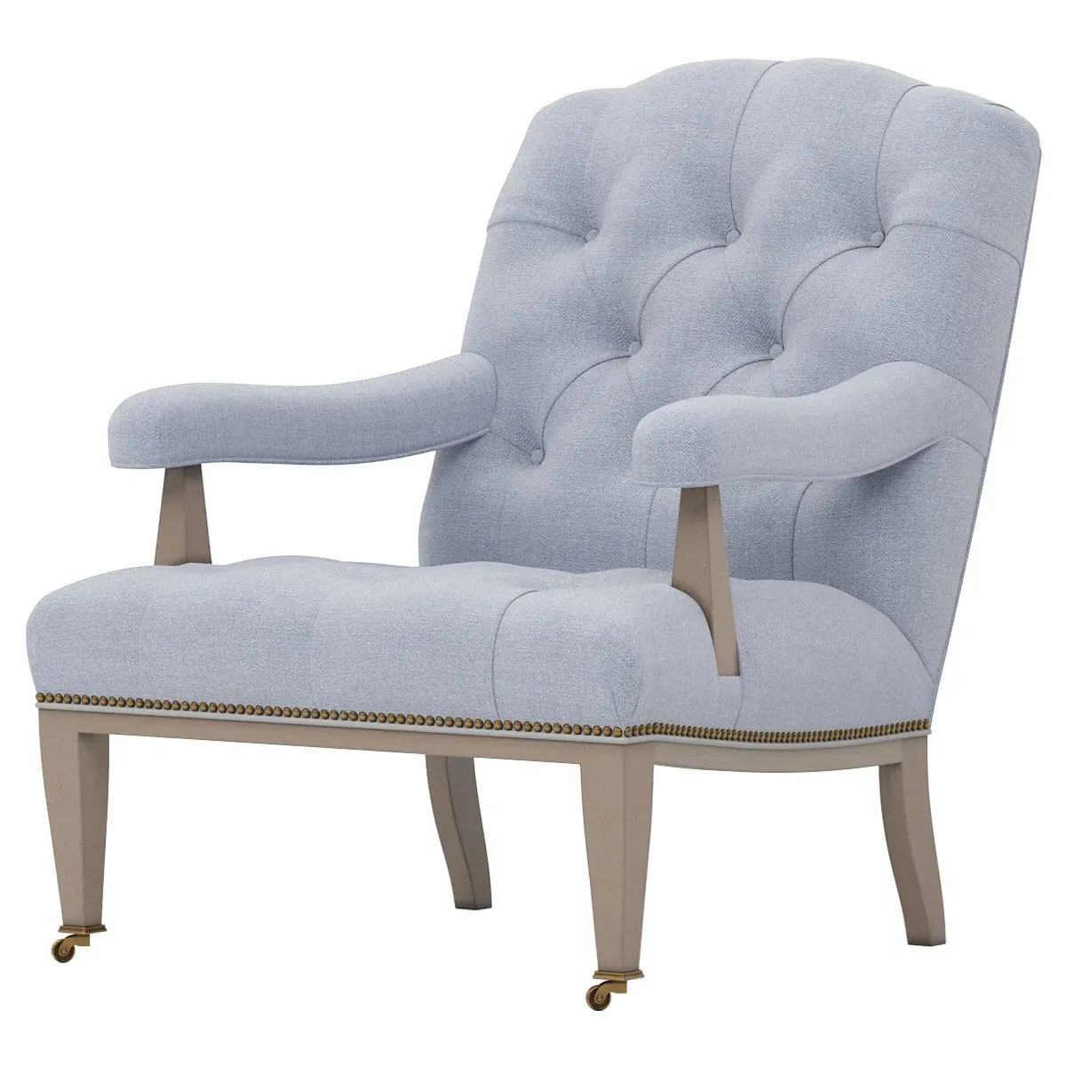 Miller Tufted Chair - Ocean Sky, Oak image