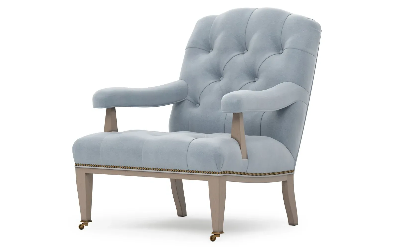 Miller Tufted Chair - Spring Sky, Velvet