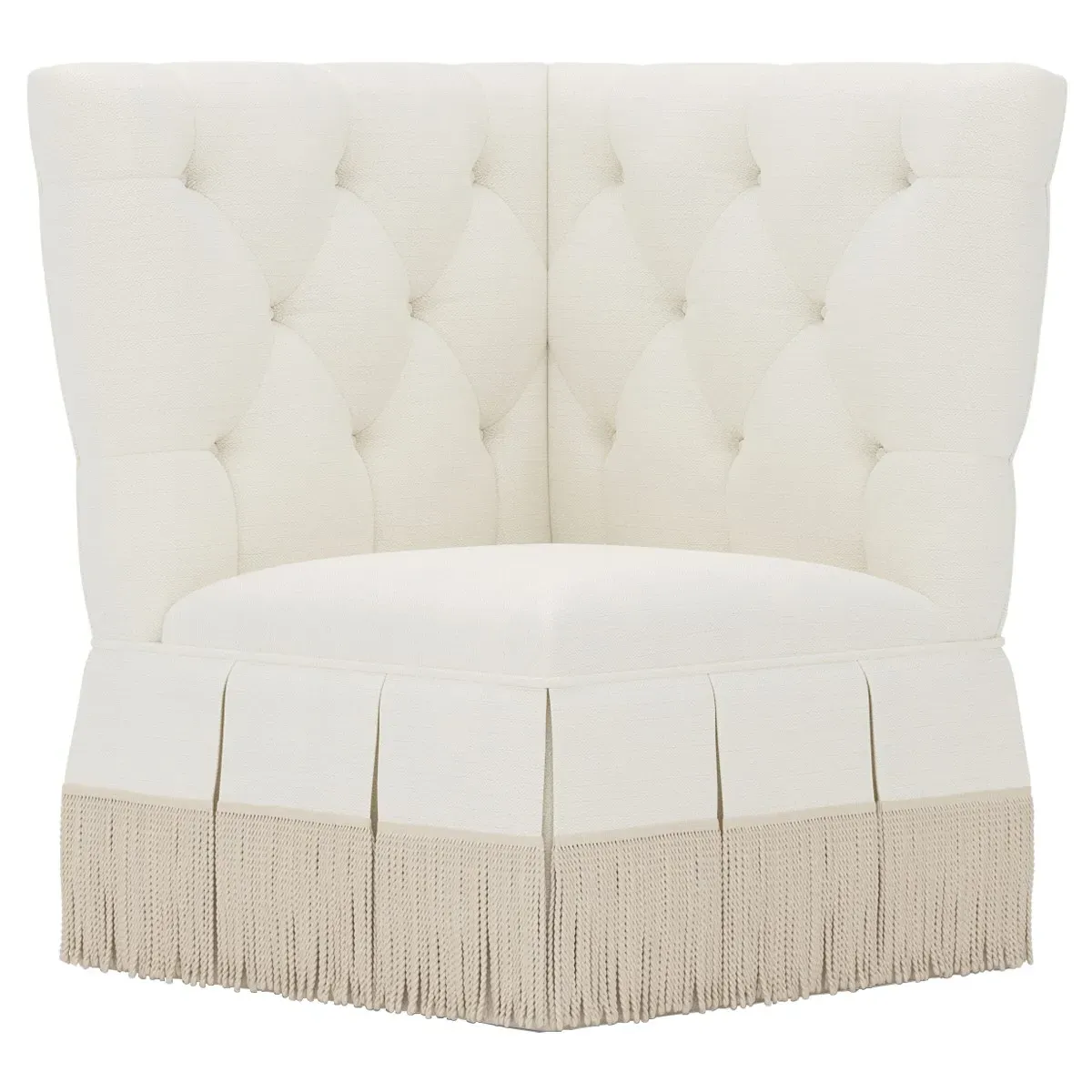 Nicolas Corner Chair - White Lace