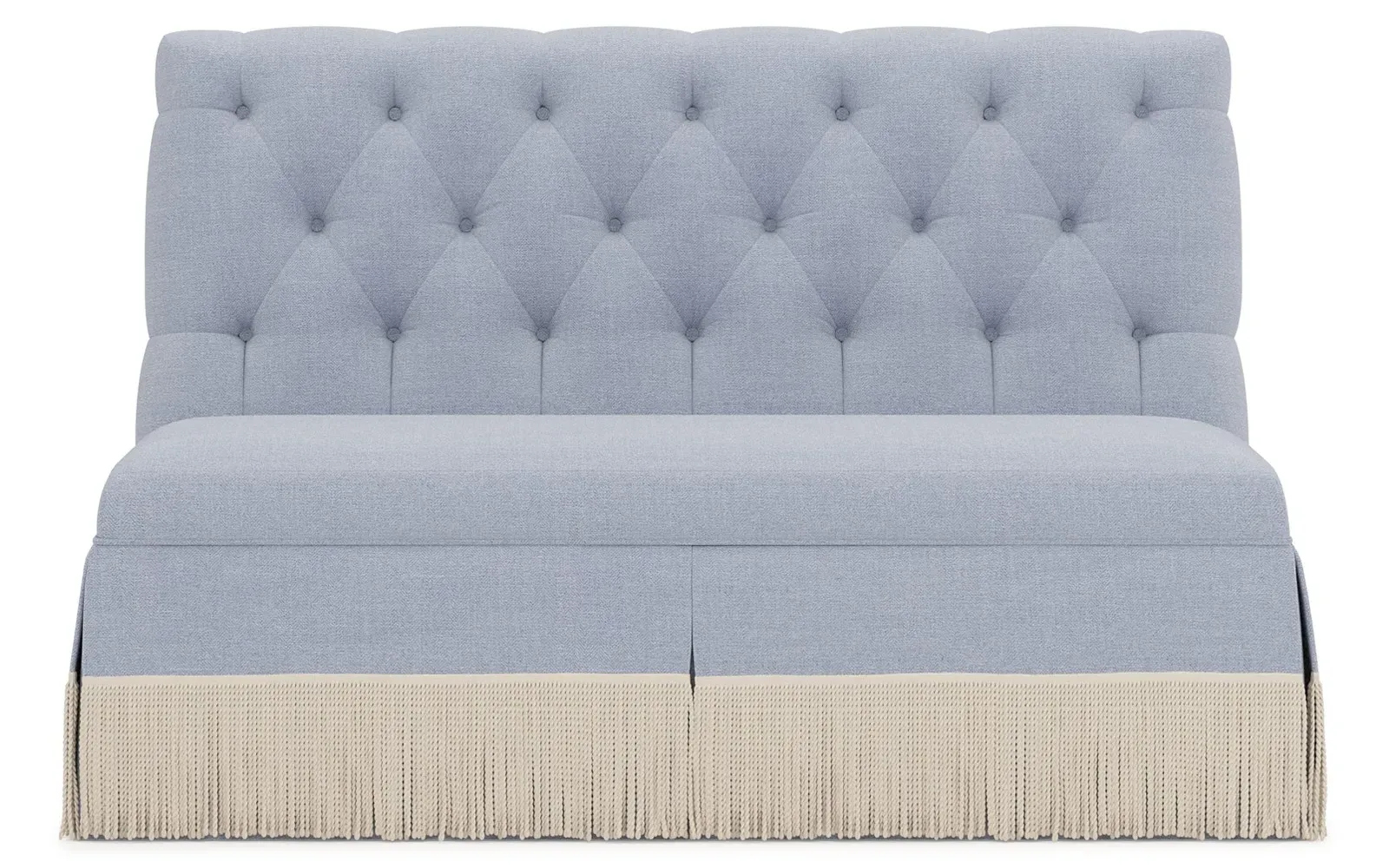 Nicolas Velvet Banquette - Coastal Haze
