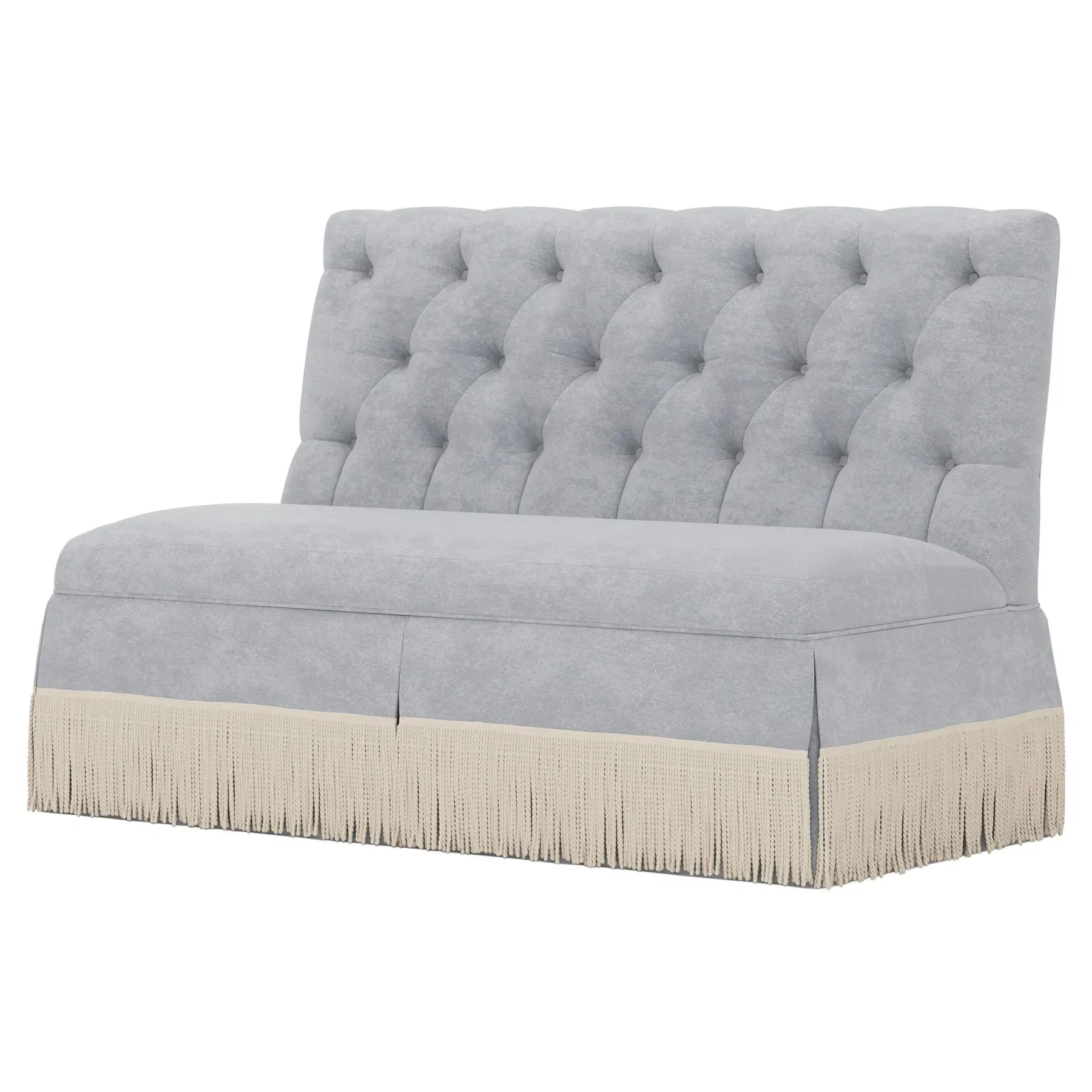 Nicolas Velvet Banquette - Coastal Haze image