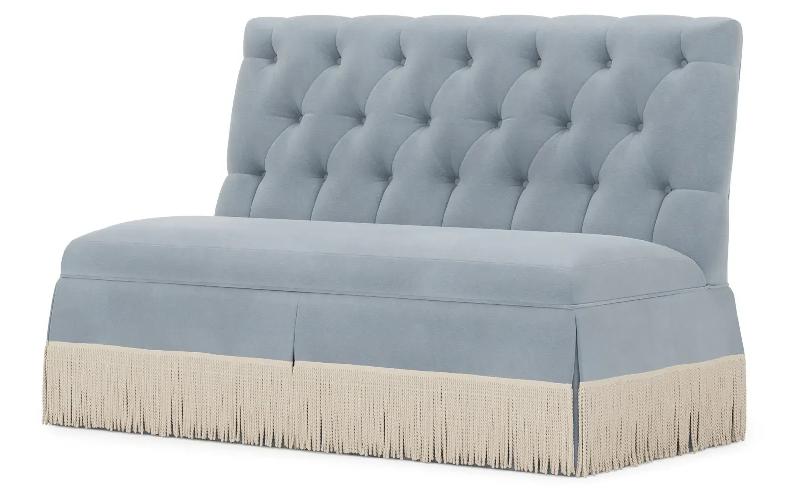 Nicolas Velvet Banquette - Spring Sky