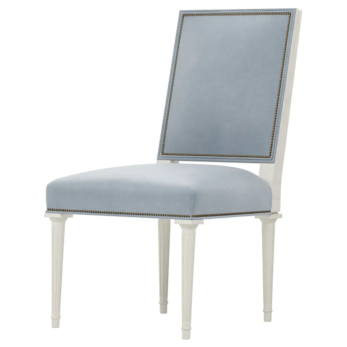 Noelle Side Chair - Spring Sky, Velvet