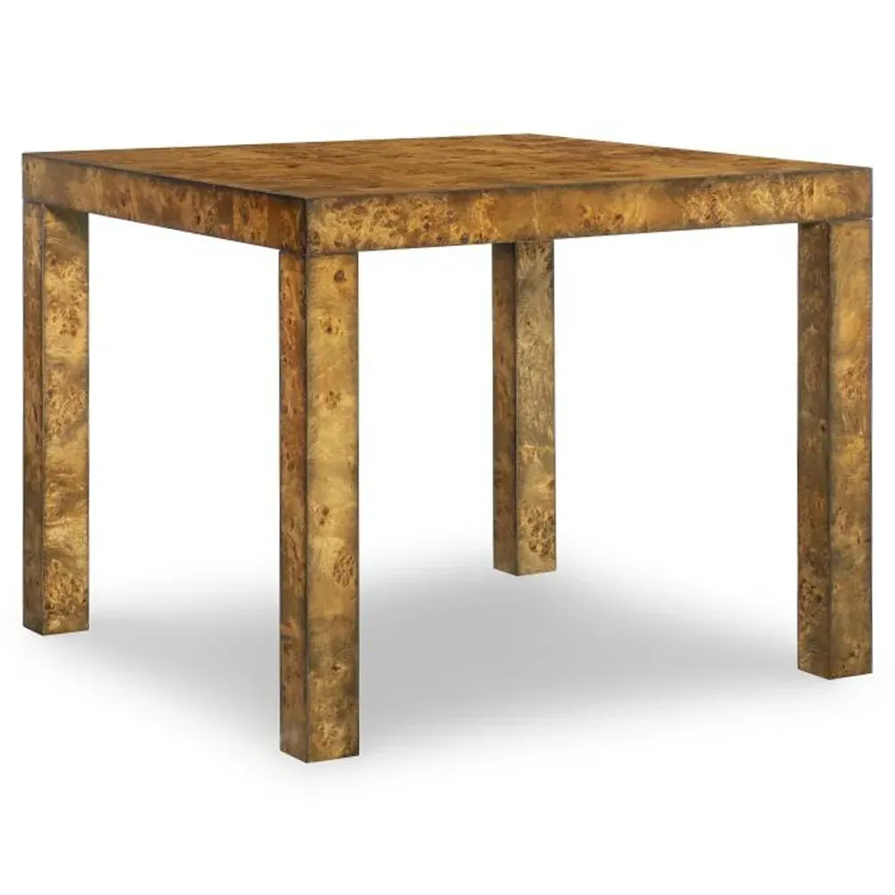 Parsons Square Game Table - Brown, Maple Burl