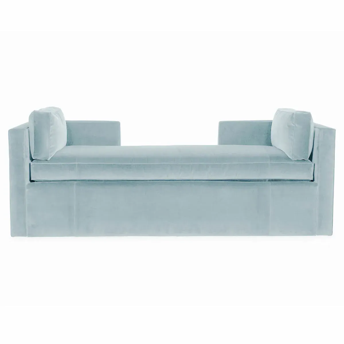Rose French Country Daybed - Light Blue, Velvet