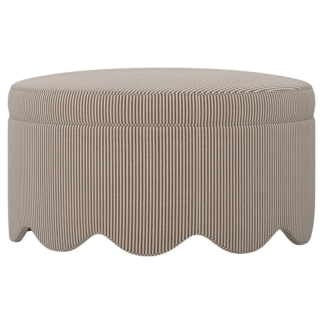 Suzie Round Ottoman - Coffee, Cotton image