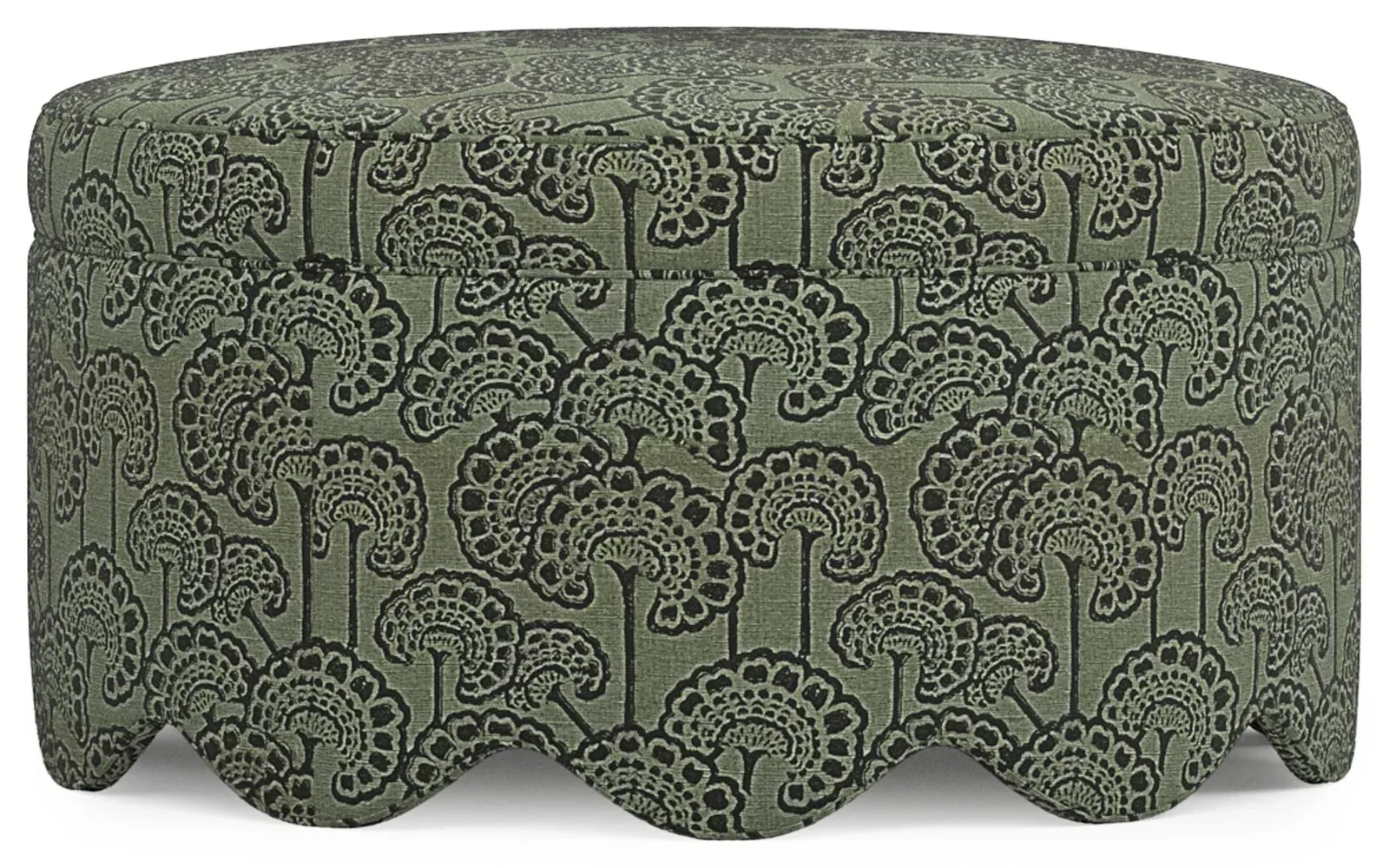 Suzie Round Ottoman - Hamptons Blue