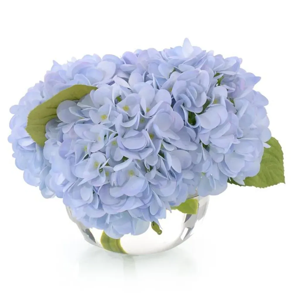 Annabelle Hydrangeas Faux Floral Arrangement - Blue