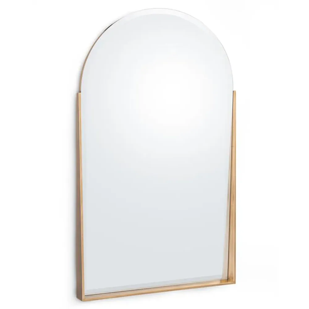 Arcadia Arched Beveled Mirror - Gold, Glass image