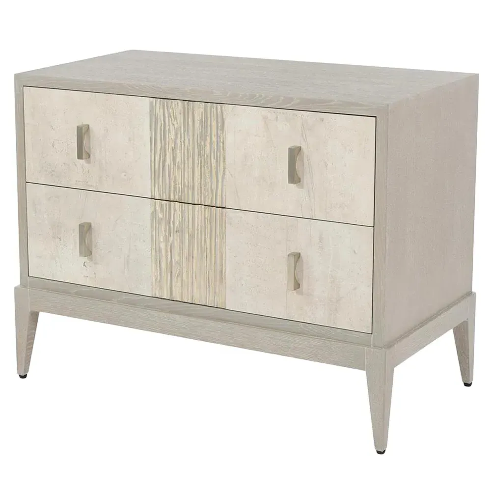 Aspis 2 Drawer Nightstand - Grey, Oak image