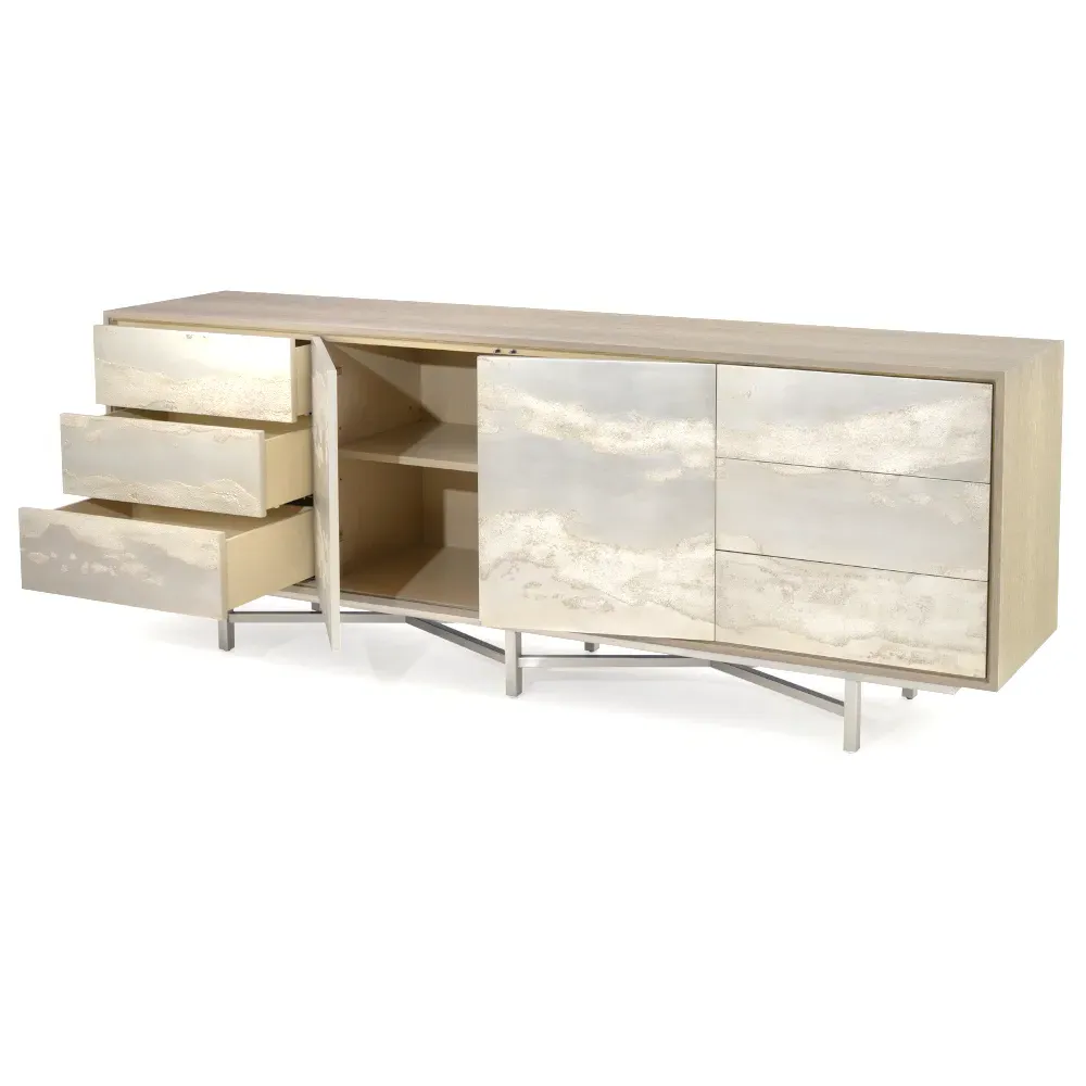 Audley Sideboard with Storage - Brown, Oak