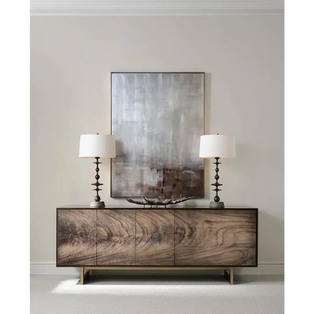 Dune by Carol Benson-Cobb Abstract Painting - Grey, Canvas